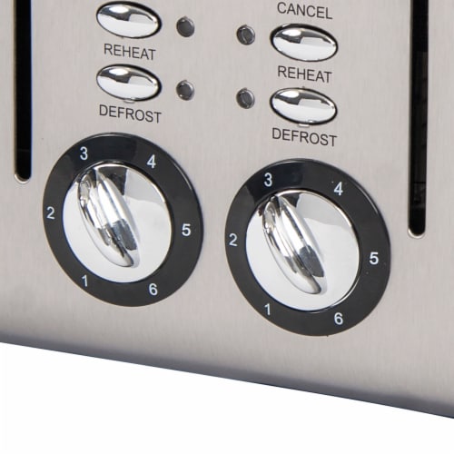 Haden Cotswold 4-Slice Wide Slot Toaster - Sage Green Perspective: left