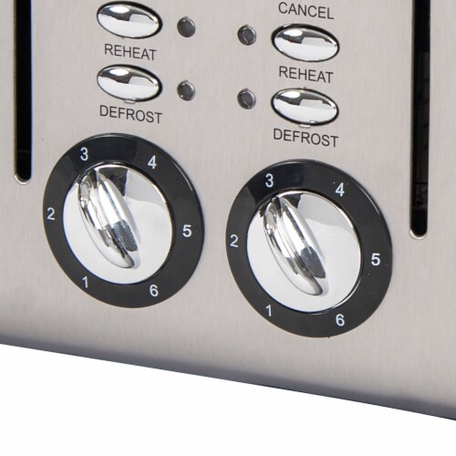 Haden Cotswold 4-Slice Wide Slot Toaster - Sage Green Perspective: left