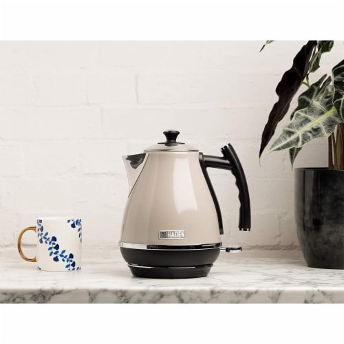 Haden Cotswold Stainless Steel Cordless Electric Kettle - Putty Perspective: left