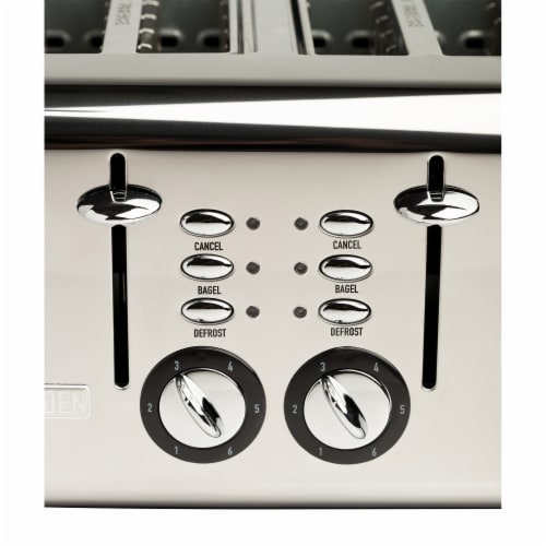 Haden Cotswold 4-Slice Wide Slot Toaster - Putty Perspective: left