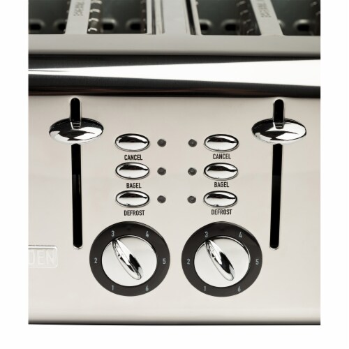 Haden Cotswold 4-Slice Wide Slot Toaster - Putty Perspective: left