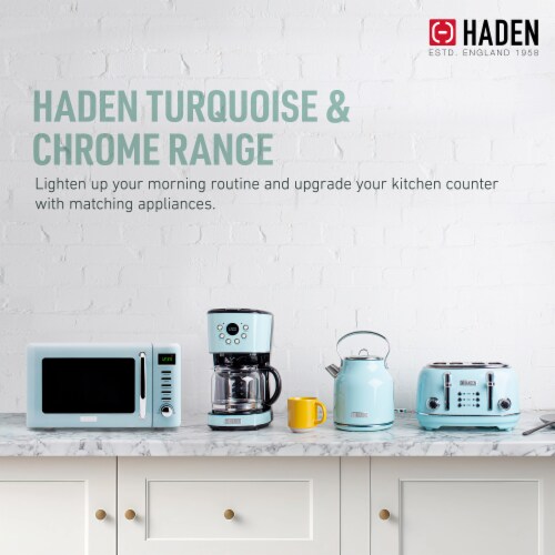 Haden Heritage 700-Watt Microwave - Turquoise Perspective: left