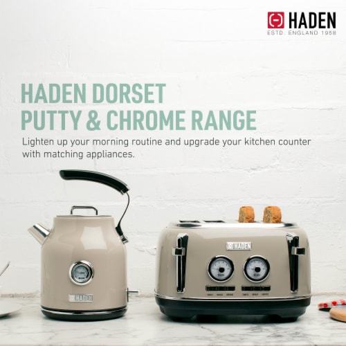 Haden Dorset 4-Slice Toaster - Putty Perspective: left
