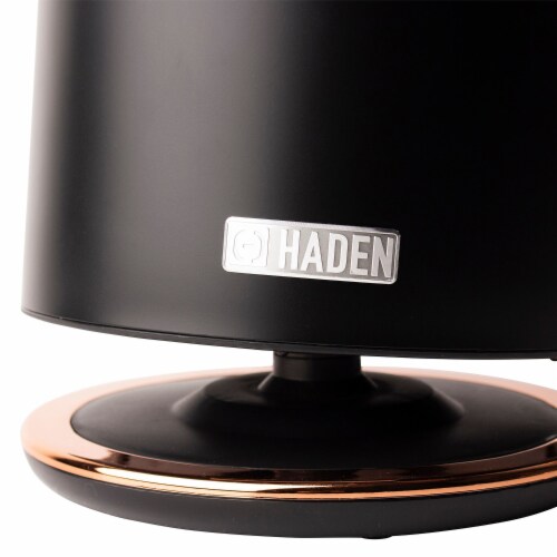 Haden Heritage Stainless Steel Electric Kettle - Black/Copper Perspective: left