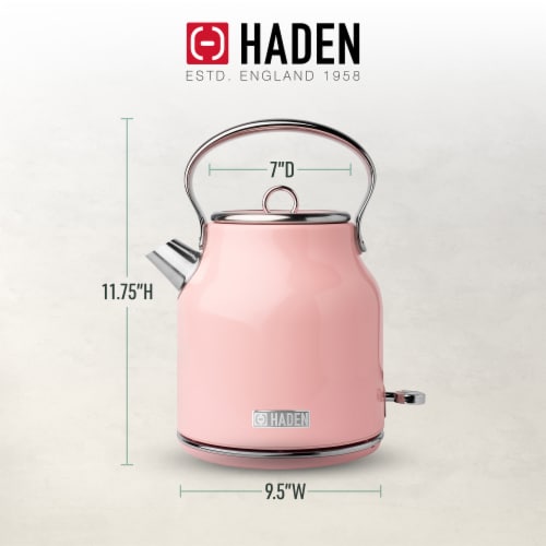Haden Heritage Stainless Steel Electric Kettle - English Rose Perspective: left