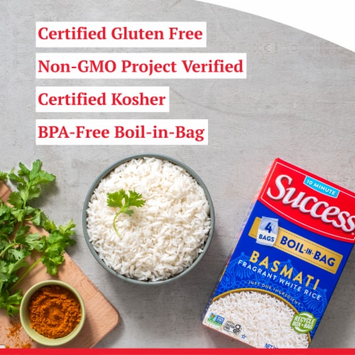 Success Boil-in-Bag White Basmati Rice Perspective: left