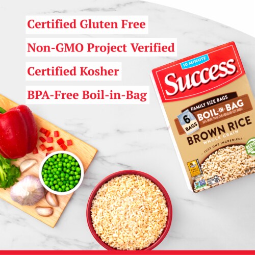 Success Boil-in-Bag Brown Rice Perspective: left