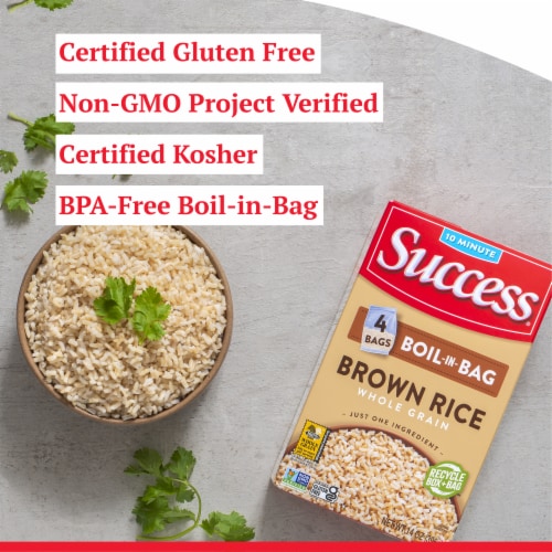 Success Boil-in-Bag Brown Rice Perspective: left