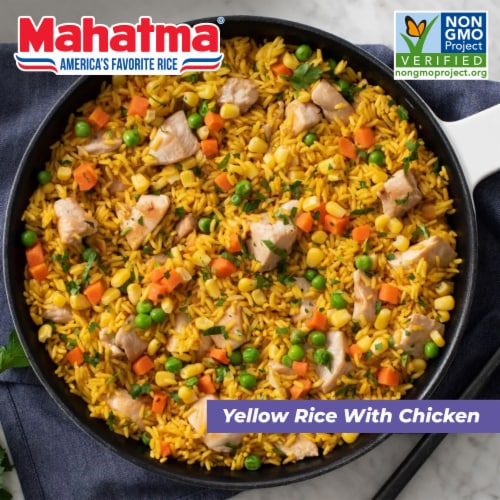 Mahatma Seasoned Yellow Rice Perspective: left