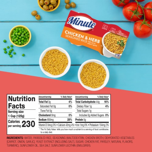 Minute® Gluten-Free Ready to Serve Chicken & Herb Seasoned Rice Perspective: left