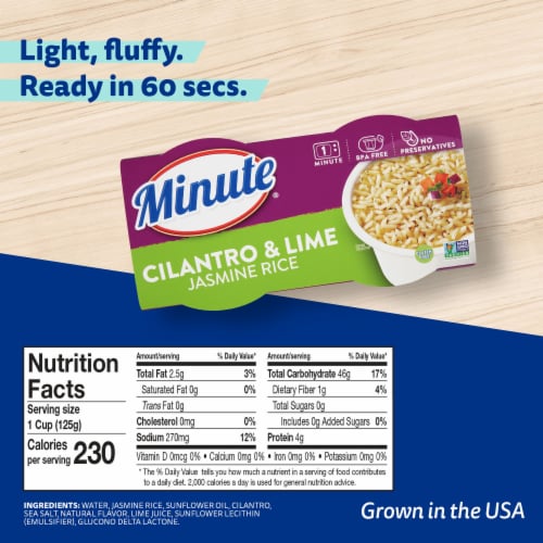 Minute® Cilantro & Lime Jasmine Rice Perspective: left