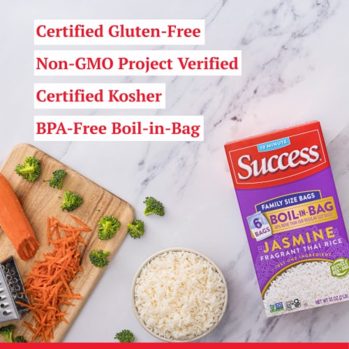 Success Boil-in-Bag Thai Jasmine Rice Perspective: left