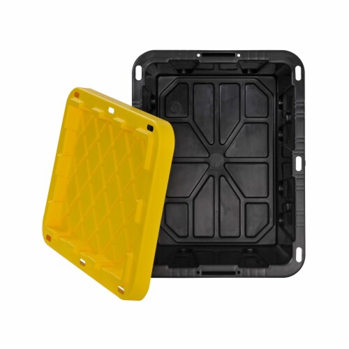 Muscle Rack 5gal Plastic Heavy Duty Storage Box Bin Tote Black