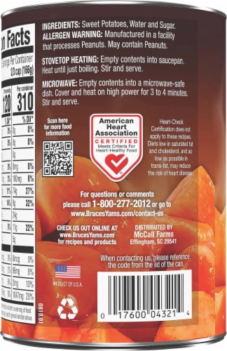 Bruce's® Cut Sweet Potato Yams in Syrup Perspective: left