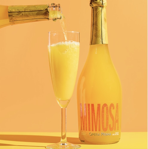 Opera Prima Mimosa Sparkling Ready-to-Drink Cocktail Perspective: left