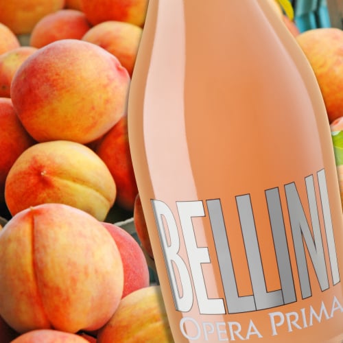 Opera Prima Bellini Sparkling Ready-to-Drink Cocktail Perspective: left