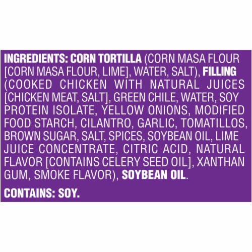 Corn ct Taquitos Salsa Frozen XL Food Verde - Chicken Delimex 20 4 Less Snacks,