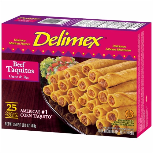 Delimex Beef Taquitos Frozen Appetizers 25 Count Perspective: left