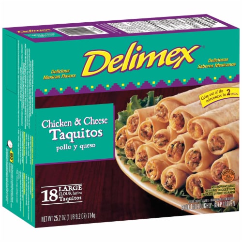 Delimex Chicken & Cheese Taquitos Frozen Appetizers 18 Count Perspective: left