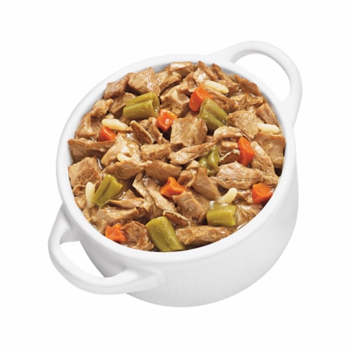 Purina Beneful Prepared Meals Simmered Chicken Medley Adult Wet Dog Food Perspective: left