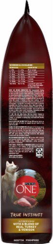 Purina ONE SmartBlend True Instinct with Real Turkey & Venison Natural Dry Dog Food Perspective: left