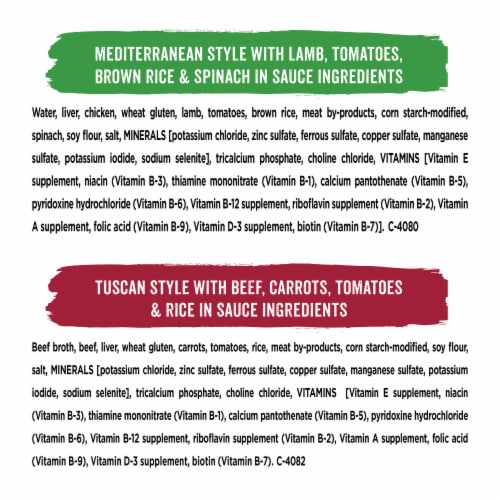 Purina Beneful Medleys Tuscan Romana and Mediterranean Style Wet Dog Food Variety Pack Perspective: left