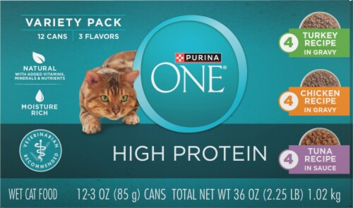 Purina ONE® True Instinct Protein-Rich Wet Cat Food Variety Pack Perspective: left