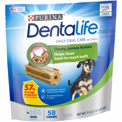 DentaLife® Daily Oral Care Mini Dog Dental Chews Perspective: left