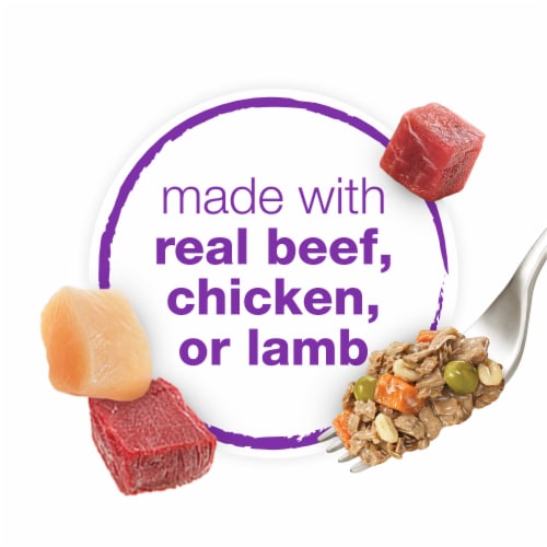 Purina Beneful Chopped Blends High Protein Wet Dog Food Gravy Variety Pack Perspective: left