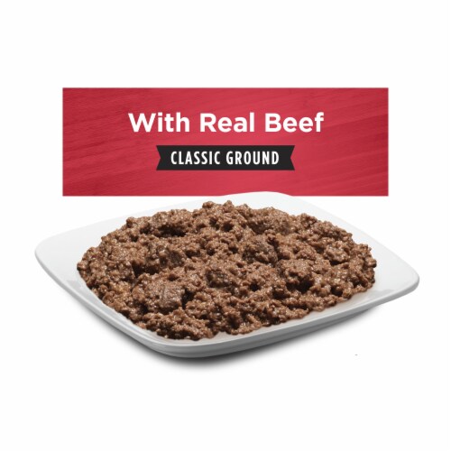 Purina® Dog Chow® High Protein with Real Beef Classic Ground Wet Dog Food Perspective: left
