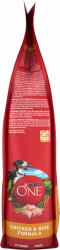 Purina One® Chicken & Rice Formula Adult Dog Food Perspective: left