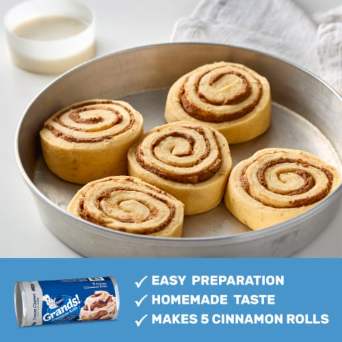 Pillsbury Grands! Flaky Cinnabon Cinnamon Rolls with Cream Cheese Icing Perspective: left