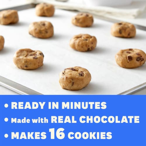 Pillsbury Ready To Bake Refrigerated Chocolate Chip Cookie Dough Perspective: left