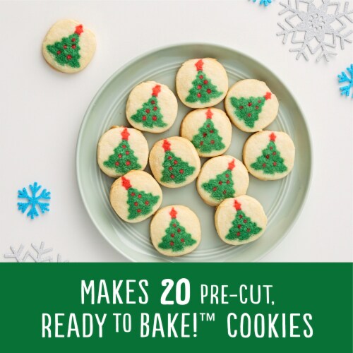 Pillsbury Ready to Bake! Christmas Tree Shape Sugar Cookie Dough Perspective: left