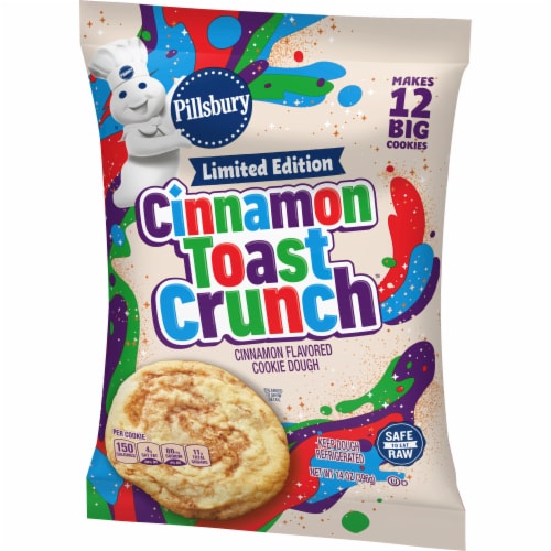 Pillsbury Ready to Bake! Cinnamon Toast Crunch Cinnamon Flavored Cookie Dough Perspective: left