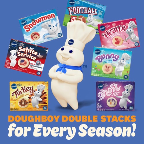 Pillsbury Ready to Bake! Football Cut-Out Sugar Cookie Dough Perspective: left