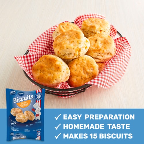 Pillsbury Garlic Cheddar Frozen Biscuits Perspective: left