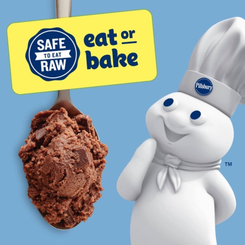 Pillsbury Ready to Bake Double Chocolate Refrigerated Cookie Dough Perspective: left