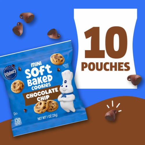Pillsbury Chocolate Chip Mini Soft Baked Cookies Perspective: left