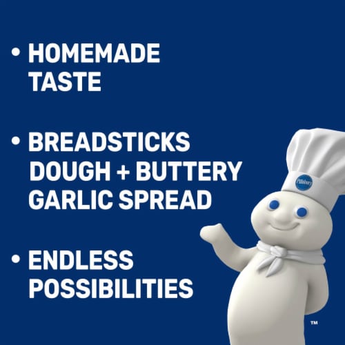 Pillsbury Ready to Bake Garlic Breadsticks Perspective: left