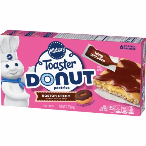 Pillsbury Boston Cream Flavored Toaster Donut Frozen Pastries Perspective: left