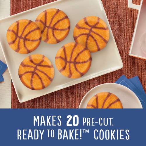 Pillsbury Ready to Bake Basketball Shape Sugar Cookie Dough Perspective: left