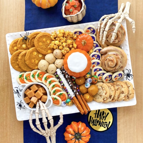 Pillsbury Ready to Bake Pumpkin Halloween Cookie Dough with Cream Cheese Flavored Chips Perspective: left