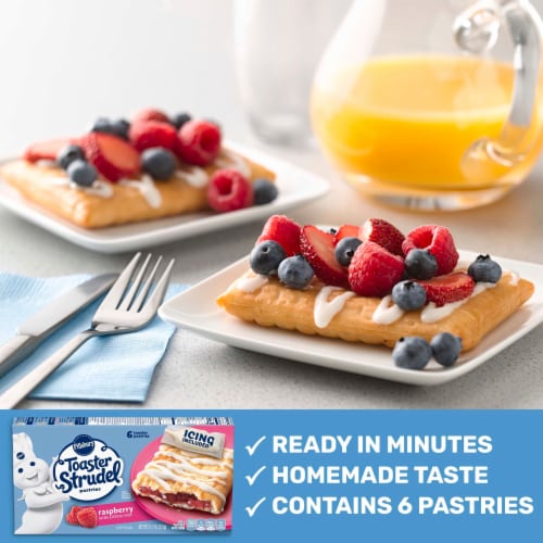 Pillsbury Raspberry Toaster Strudel Frozen Pastries Perspective: left