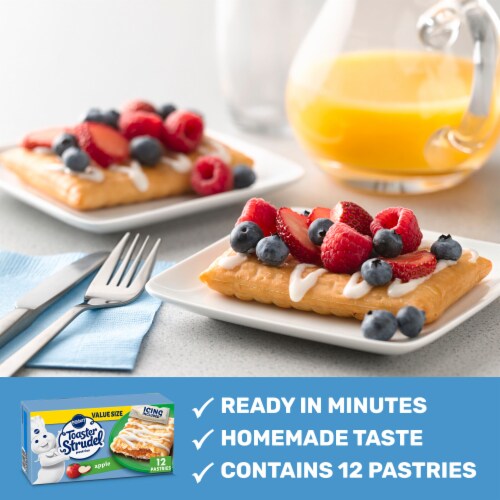 Pillsbury Apple Toaster Strudel Frozen Pastries Perspective: left