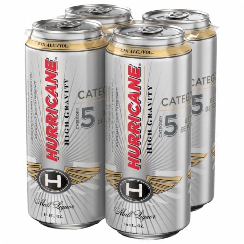 Hurricane High Gravity Malt Liquor Perspective: left