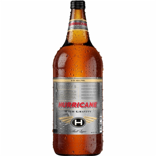 Hurricane High Gravity Malt Liquor Perspective: left