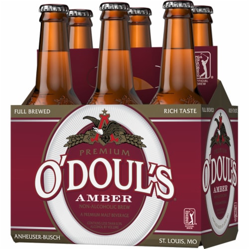 O'Doul's Premium Amber Non-Alcoholic Beer Perspective: left
