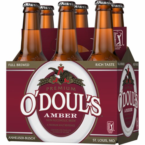 O'Doul's Premium Amber Non-Alcoholic Beer Perspective: left