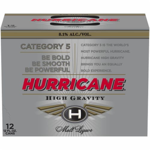 Hurricane High Gravity Malt Liquor Perspective: left